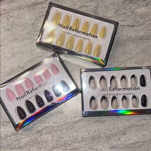 NWT Nail Reformation Press-On Nail Kits (X3)